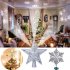 LED 3D Snow Flower Projector Light for Christmas Tree Topper Lighted Rotating Xmas ecoration British plug