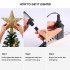 LED 3D Snow Flower Projector Light for Christmas Tree Topper Lighted Rotating Xmas ecoration British plug