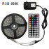 LED 5050 RGB Colorful Soft Strip Lights with 44 key Remote Control Set 12V High Bright Low Voltage Light U S  regulations