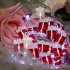 LED 8Modes String Light Santa Claus Gift Box Shape Lamp Christmas Tree Pendant for Party Decor white