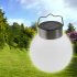 LED Ball Shape Outdoor Solar Powered Hanging Lamp Street Light Decoration white light