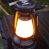 LED Camping Lantern Portable Solar USB Powered 3000 5000K Stepless Dimming Light With Handle Retro Waterproof Rechargeable Hanging Lantern For Outdoor Camping H