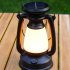 LED Camping Lantern Portable Solar USB Powered 3000 5000K Stepless Dimming Light With Handle Retro Waterproof Rechargeable Hanging Lantern For Outdoor Camping H
