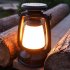 LED Camping Lantern Portable Solar USB Powered 3000 5000K Stepless Dimming Light With Handle Retro Waterproof Rechargeable Hanging Lantern For Outdoor Camping H