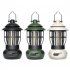 LED Camping Lanterns Retro Battery Powered Portable Lights 300LM 5 Level Dimmable Rechargeable LED Flashlight With Hanging Hook For Outdoor Camping Hiking Fishi