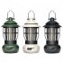 LED Camping Lanterns Retro Battery Powered Portable Lights 300LM 5 Level Dimmable Rechargeable LED Flashlight With Hanging Hook For Outdoor Camping Hiking Fishi