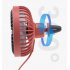 LED Car Air Outlet Fan USB Portable Mini Fan red