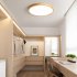 LED Ceiling Light Circle Led Light With Acrylic Lampshade 3200LM 12W Flat Modern Round Closet Lighting Fixtures For Bedroom Living Room Office walnut color