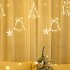LED Christmas Curtain Light Bell Elk Christmas Tree Shape Waterproof Battery Powered Fairy Lights For Wedding Party New Year Decoration colorful