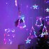 LED Christmas Curtain Light Bell Elk Christmas Tree Shape Waterproof Battery Powered Fairy Lights For Wedding Party New Year Decoration colorful