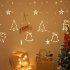 LED Christmas Curtain Light Bell Elk Christmas Tree Shape Waterproof Battery Powered Fairy Lights For Wedding Party New Year Decoration colorful