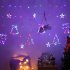 LED Christmas Curtain Light Bell Elk Christmas Tree Shape Waterproof Battery Powered Fairy Lights For Wedding Party New Year Decoration colorful