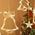 LED Christmas Curtain Light Bell Elk Christmas Tree Shape Waterproof Battery Powered Fairy Lights For Wedding Party New Year Decoration colorful
