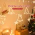 LED Christmas Curtain Light Bell Elk Christmas Tree Shape Waterproof Battery Powered Fairy Lights For Wedding Party New Year Decoration colorful