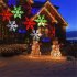 LED Christmas Light Outdoor Waterproof Snowflower Projection Lamp for Lawn Stage European regulation colors light