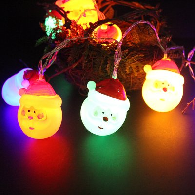 Led Christmas Santa Clause String Lights With Battery Box Fairy Lights For Festival Party Living Room Bedroom Decoration