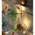 LED Christmas Tree Lamp String Pinecone Mushroom Shape Christmas Decoration Fairy Light Warm White 2m 20LED