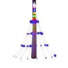 LED Christmas Tree Star Waterfall Lights With Remote Control 8 Lighting Modes IP44 Waterproof String Light For Outdoor Christmas Decorations Battery colorful