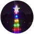 LED Christmas Tree Star Waterfall Lights With Remote Control 8 Lighting Modes IP44 Waterproof String Light For Outdoor Christmas Decorations USB colorful