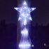 LED Christmas Tree Star Waterfall Lights With Remote Control 8 Lighting Modes IP44 Waterproof String Light For Outdoor Christmas Decorations USB colorful