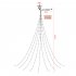 LED Christmas Tree Star Waterfall Lights With Remote Control 8 Lighting Modes IP44 Waterproof String Light For Outdoor Christmas Decorations USB colorful