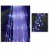 LED Christmas Tree Star Waterfall Lights With Remote Control 8 Lighting Modes IP44 Waterproof String Light For Outdoor Christmas Decorations USB colorful