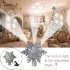 LED Christmas Tree Topper Lights Built in LED Projector Magic Project Light For Christmas Tree Decorations Snowflake Style Silver US plug