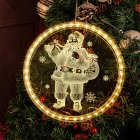 LED Christmas Window Lights 7LM High Brightness Energy Saving Battery Powered Hanging Xmas Decorative Light Santa