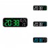 LED Clock Digital Wall Clock With 3 speed Brightness Adjustment Temperature Countdown Function Voice Control Wall Clocks For Office Bedroom White shell blue lig