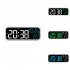 LED Clock Digital Wall Clock With 3 speed Brightness Adjustment Temperature Countdown Function Voice Control Wall Clocks For Office Bedroom White shell blue lig