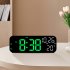 LED Clock Digital Wall Clock With 3 speed Brightness Adjustment Temperature Countdown Function Voice Control Wall Clocks For Office Bedroom White shell blue lig