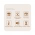 LED Clock Digital Wall Clock With 3 speed Brightness Adjustment Temperature Countdown Function Voice Control Wall Clocks For Office Bedroom White shell blue lig