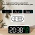 LED Clock Digital Wall Clock With 3 speed Brightness Adjustment Temperature Countdown Function Voice Control Wall Clocks For Office Bedroom White shell blue lig