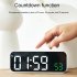 LED Clock Digital Wall Clock With 3 speed Brightness Adjustment Temperature Countdown Function Voice Control Wall Clocks For Office Bedroom White shell blue lig