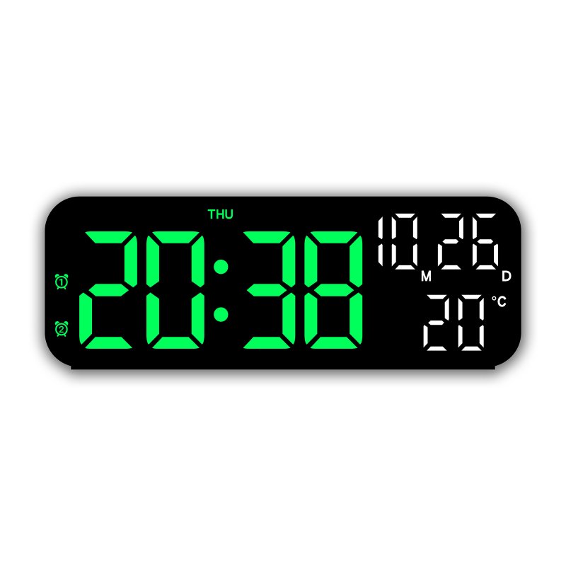 LED Clock Digital Wall Clock With 3-speed Brightness Adjustment Temperature Countdown Function Voice Control Wall Clocks