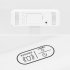 LED Clock Digital Wall Clock With 3 speed Brightness Adjustment Temperature Countdown Function Voice Control Wall Clocks For Office Bedroom White shell blue lig