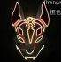 LED Cold Light Mask for Party Festive Christmas Halloween Costume Part Bar Dress Up  Standard mask yellow
