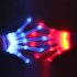 LED Color Changing Flashing Skeleton Gloves Novelty Halloween Costume Party Concert Prop red light
