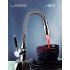 LED Color Changing Kitchen Faucet with HOT  WARM  COLD water detection colors  The water from this lighted kitchen faucet head changes color   