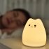 LED Colorful Night Light Energy Saving Eye Protection Colors Changing Cartoon Cat Bedroom Bedside Lamp  90 x 89 x 102mm  Cute cat