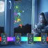 LED Colorful Solar Power Wind Chime Waterproof 7 Colors changing Windchime Hummingbird Butterfly Solar Light For Garden Outdoor green hummingbird