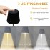 LED Cordless Table Lamp Rechargeable Desk Lamp 3 Level Brightness Touch Control Night Light For Bedroom Dining Room White  2000mAh 