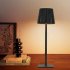 LED Cordless Table Lamp Rechargeable Desk Lamp 3 Level Brightness Touch Control Night Light For Bedroom Dining Room Black  2000mAh 