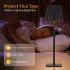 LED Cordless Table Lamp Rechargeable Desk Lamp 3 Level Brightness Touch Control Night Light Black