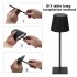 LED Cordless Table Lamp Rechargeable Desk Lamp 3 Level Brightness Touch Control Night Light For Bedroom Dining Room Black  2000mAh 