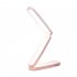 LED Desk Lamp For Office Home Rechargeable Battery Operated 3000k 4500k 6000k 3 Brightness Dimmable Wireless Reading Lamp Flexible Foldable Desk Light pink