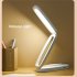 LED Desk Lamp For Office Home Rechargeable Battery Operated 3000k 4500k 6000k 3 Brightness Dimmable Wireless Reading Lamp Flexible Foldable Desk Light pink