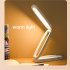 LED Desk Lamp For Office Home Rechargeable Battery Operated 3000k 4500k 6000k 3 Brightness Dimmable Wireless Reading Lamp Flexible Foldable Desk Light pink