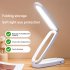 LED Desk Lamp For Office Home Rechargeable Battery Operated 3000k 4500k 6000k 3 Brightness Dimmable Wireless Reading Lamp Flexible Foldable Desk Light pink