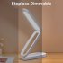 LED Desk Lamp For Office Home Rechargeable Battery Operated 3000k 4500k 6000k 3 Brightness Dimmable Wireless Reading Lamp Flexible Foldable Desk Light pink